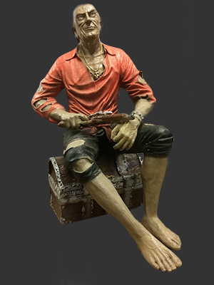 Pirate on Treasure Chest