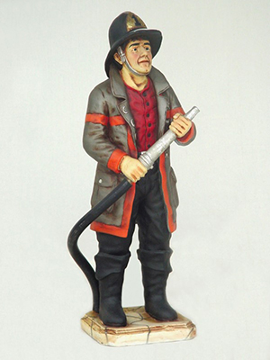 Life Size Fireman With Hose