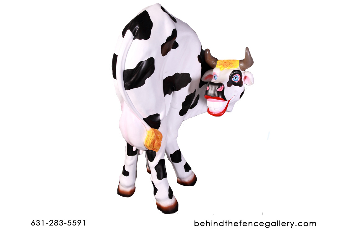 Comic Cow Statue Funny Farm Animal Prop