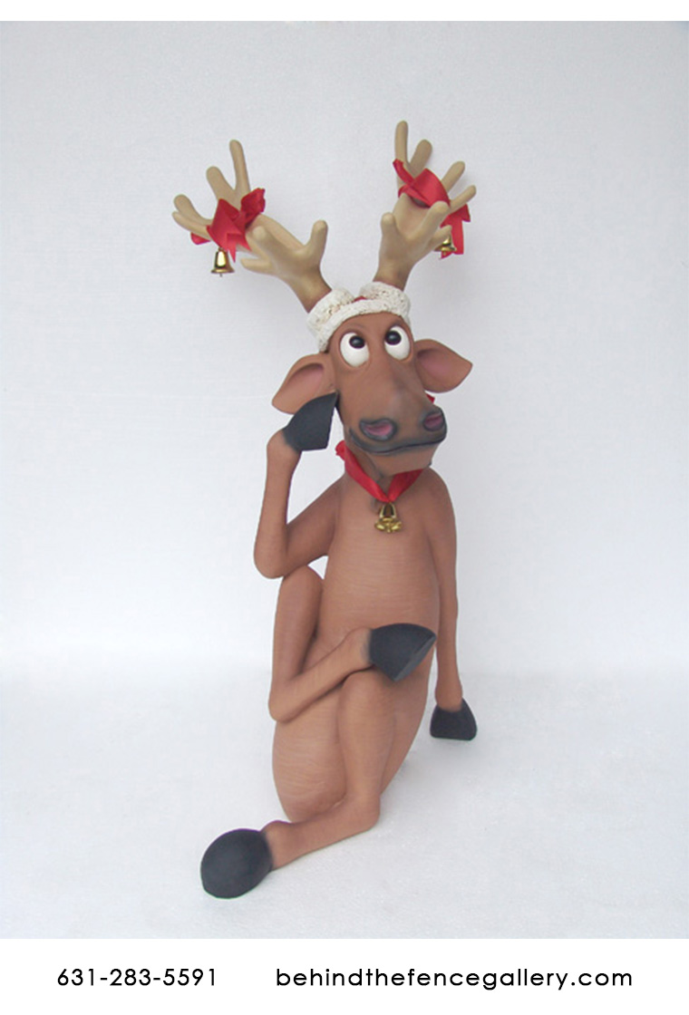Funny Reindeer Sitting with Crosslegs