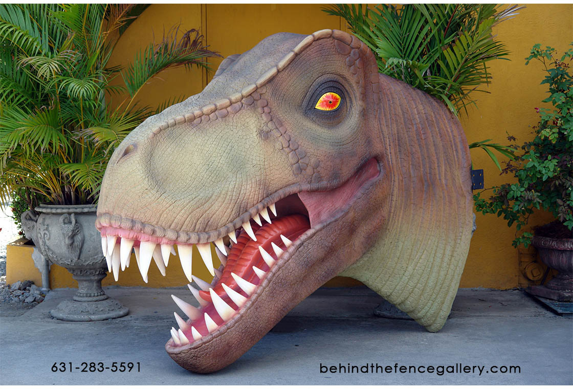 Giant T-Rex Head Statue