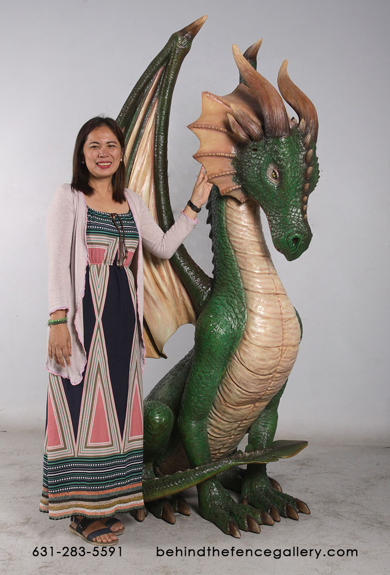 Dragon Statue Sitting 7ft Medieval Prop