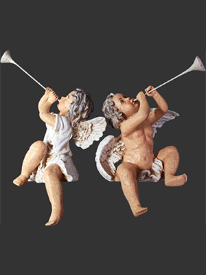Hallelujah Cherubs in Antique Cracked Finish