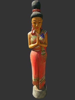 Hand Carved Devi Statue