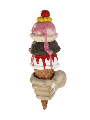 Hard Ice Cream Sundae Wall Display