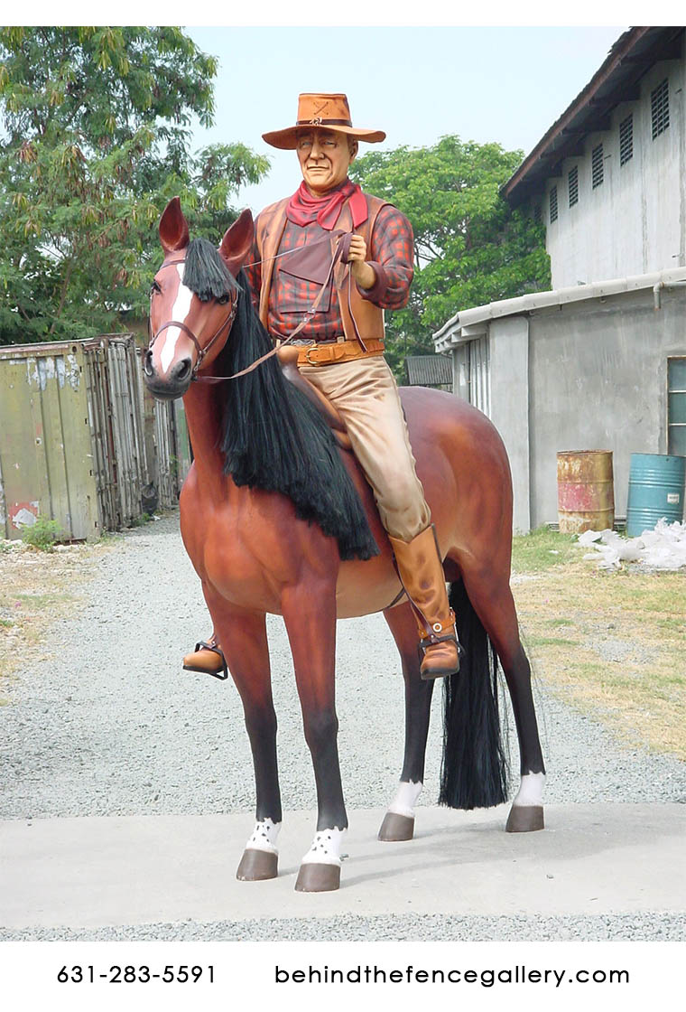 John Wayne Statue on the Horse