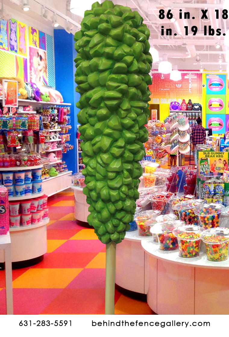 Large Green Rock Candy Fiberglass Statue