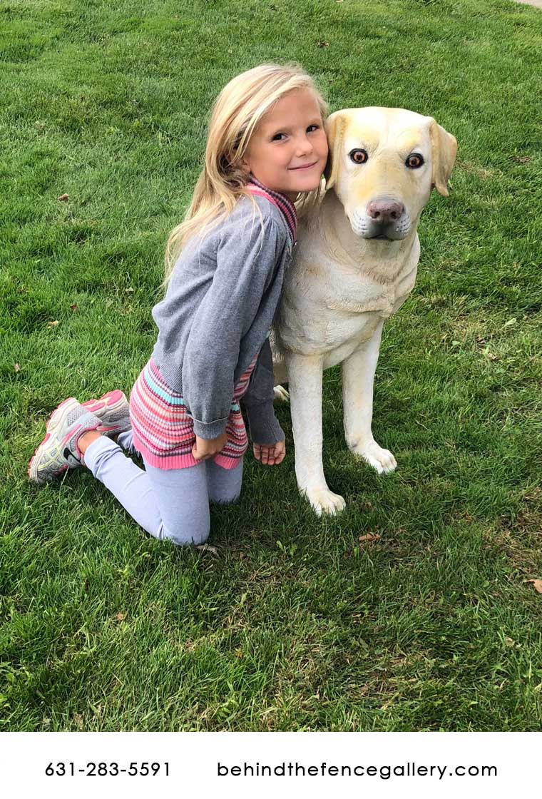 Sitting Labrador Statue