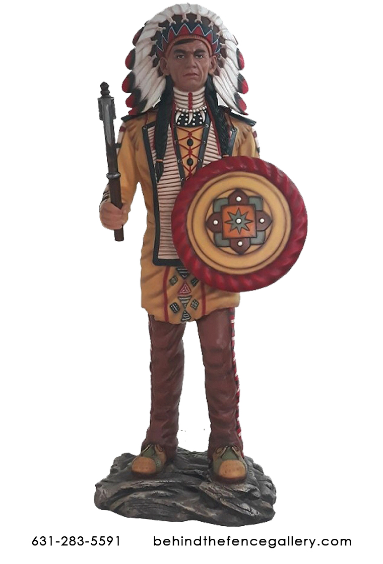 Native American Indian Life Size Statue