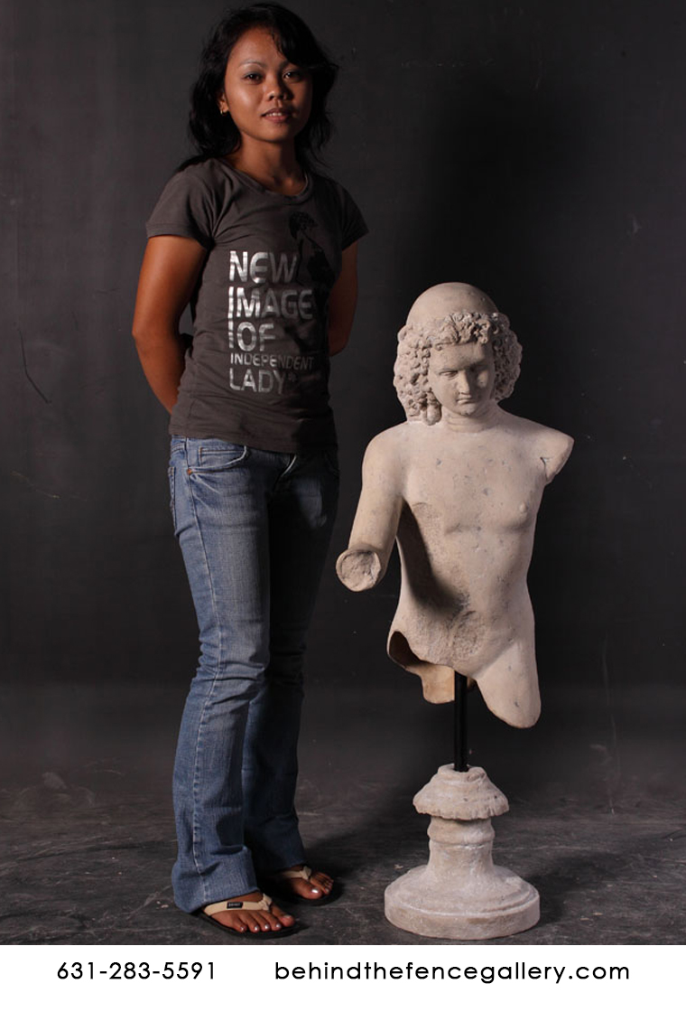 Classical Roman Stone Bust of Boy