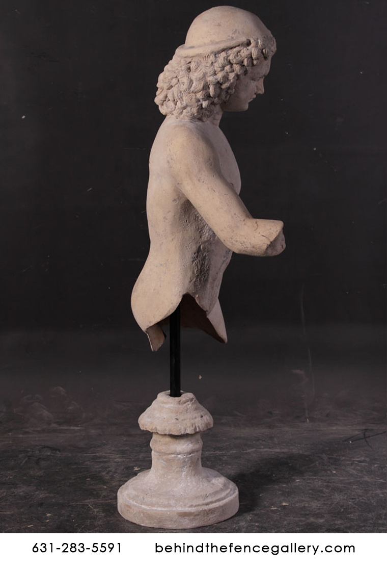 Classical Roman Stone Bust of Boy