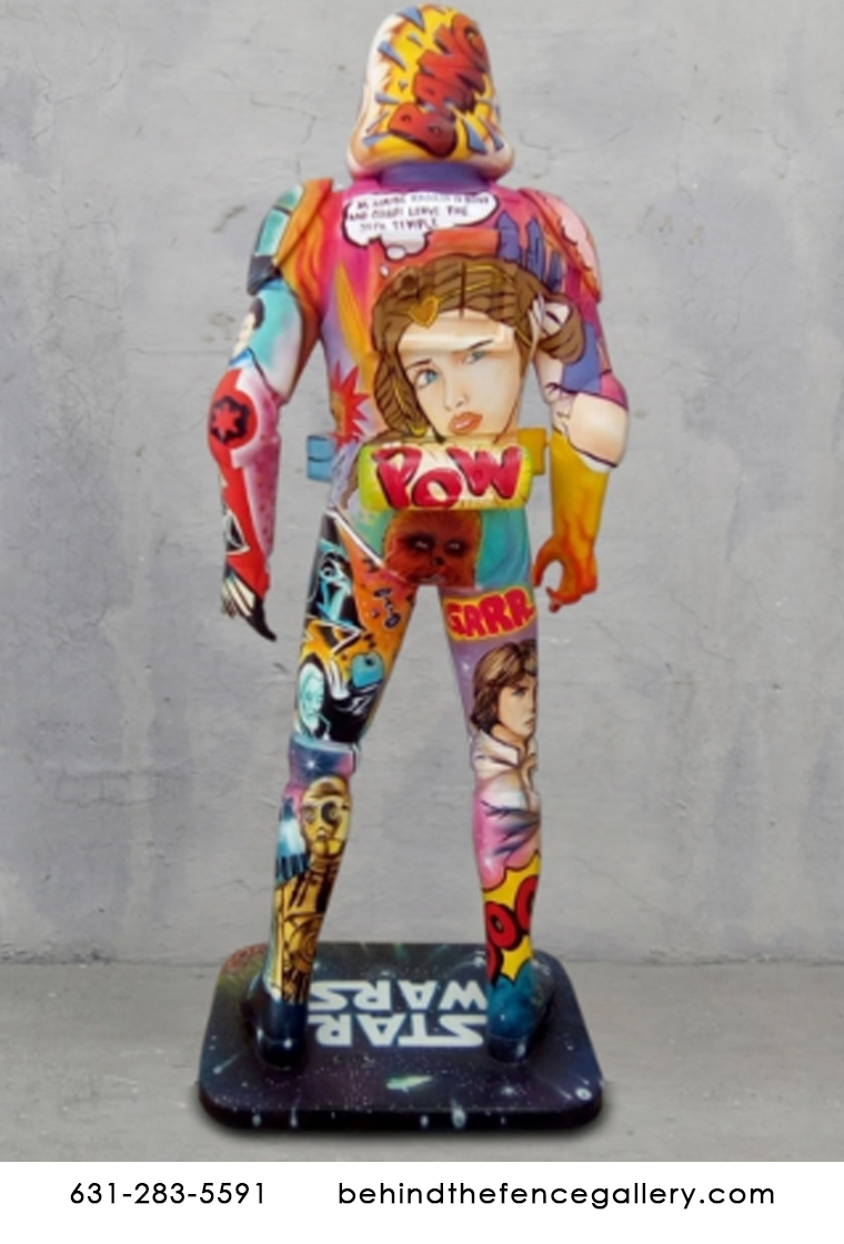 Pop Art Star Galaxy Clone Trooper Life Size Statue