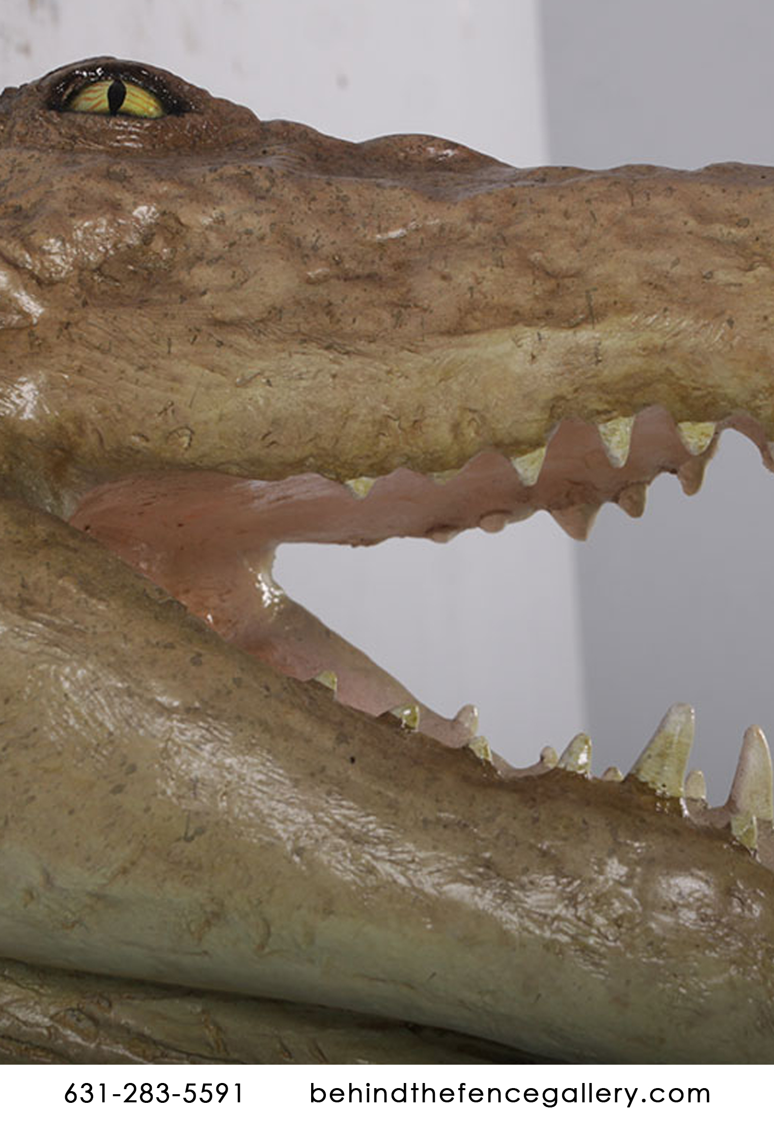 Crocodile Head Wall Mount Statue