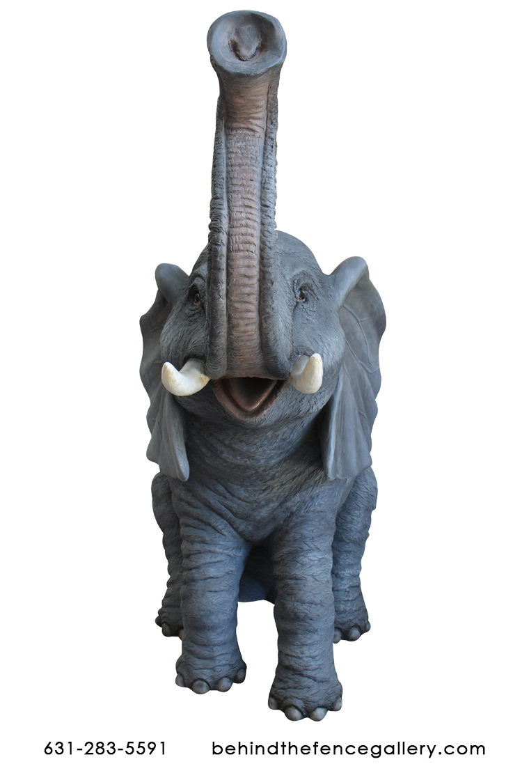 Elephant Sitting Trunk Up