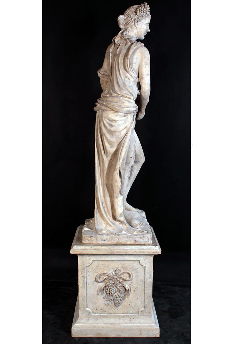 Four Seasons - Lady Autumn Statue with Base