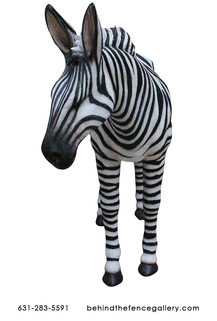Life Size Fiberglass Safari Party Prop Zebra