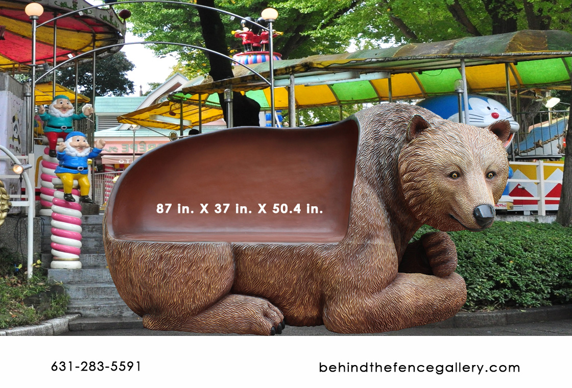 Brown Bear Garden Bench