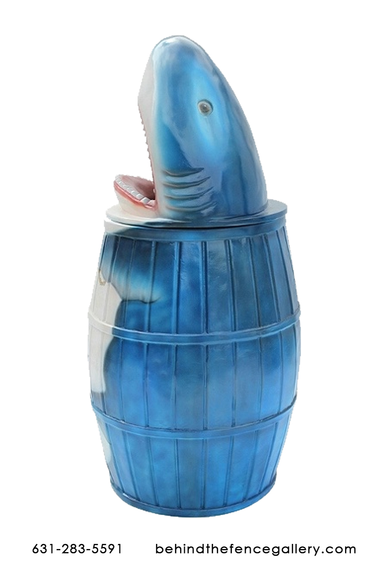 Great White Shark Waste Bin Statue