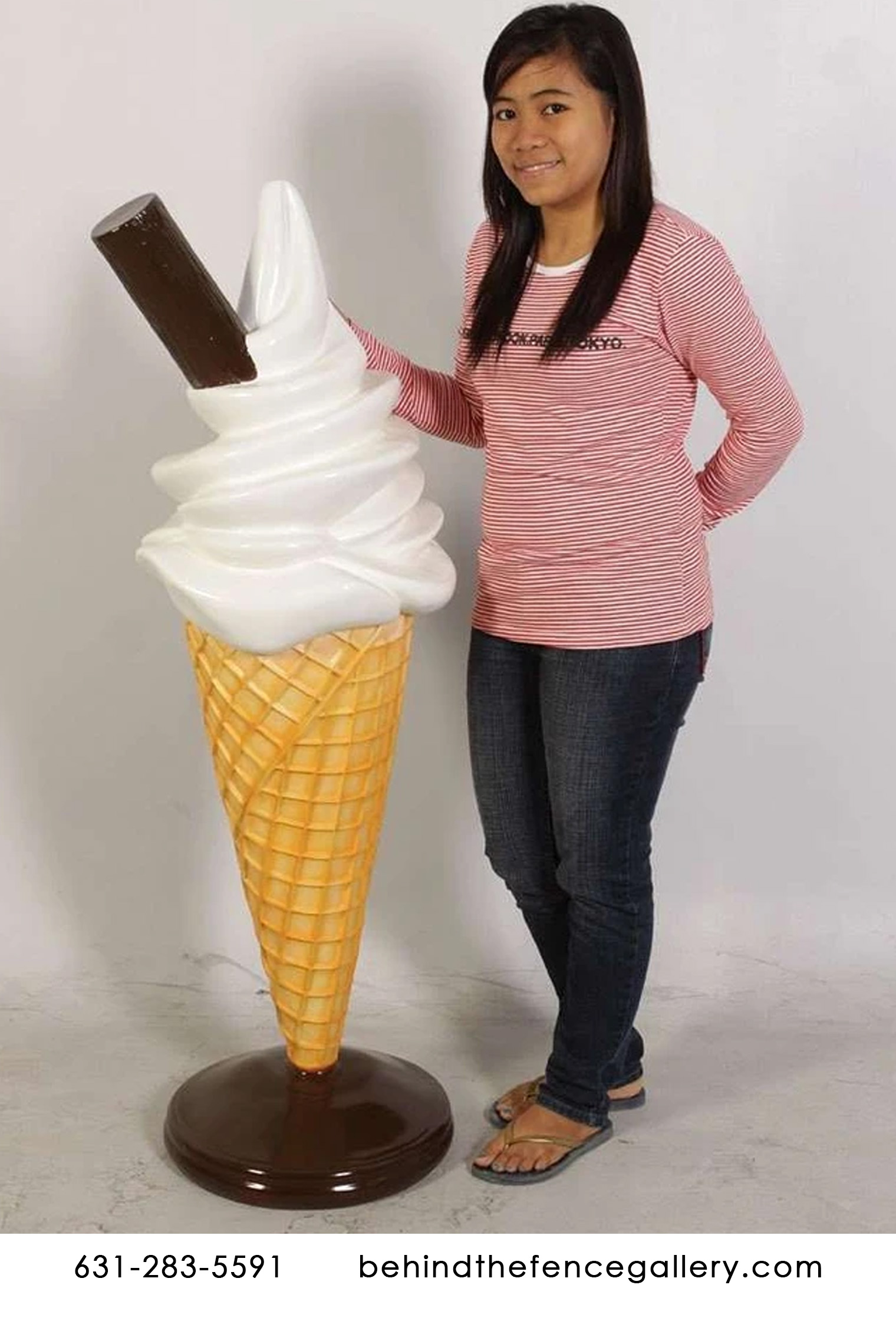 Soft Ice Cream Cone Statue