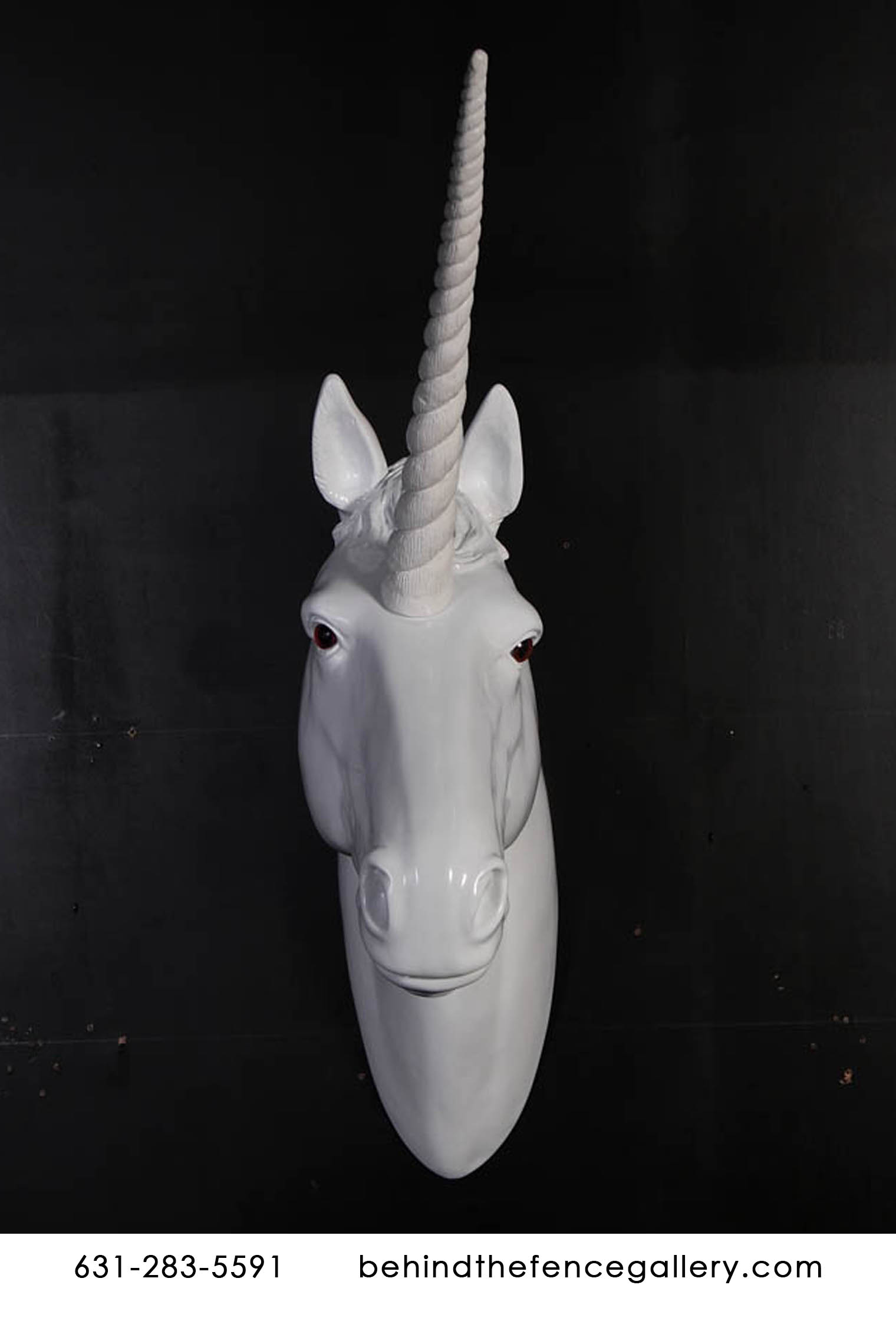 Unicorn Head Wall Mount Statue