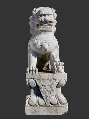 Foo Dogs with a smooth finish ( Pair ) / large