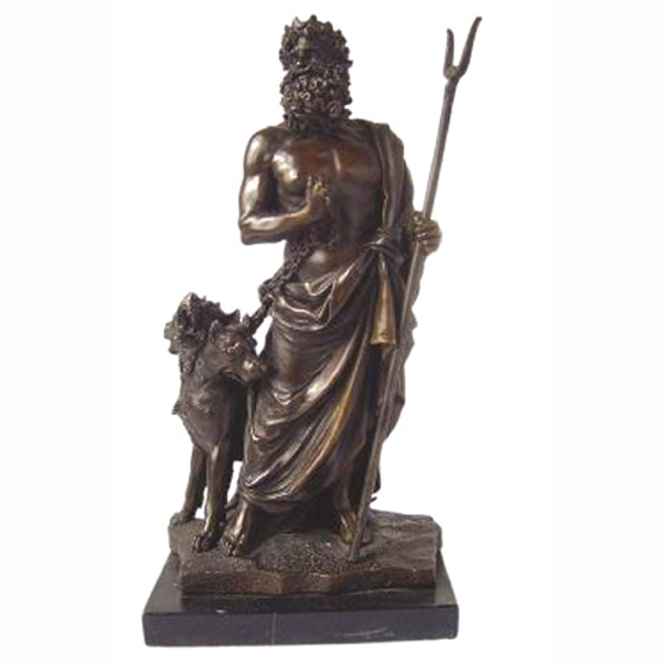 Bronze Zeus with Marble Base