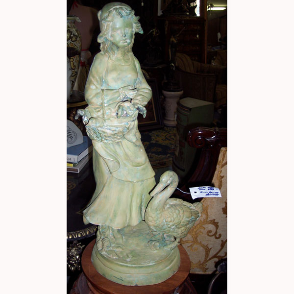 Bronze Girl with Goose