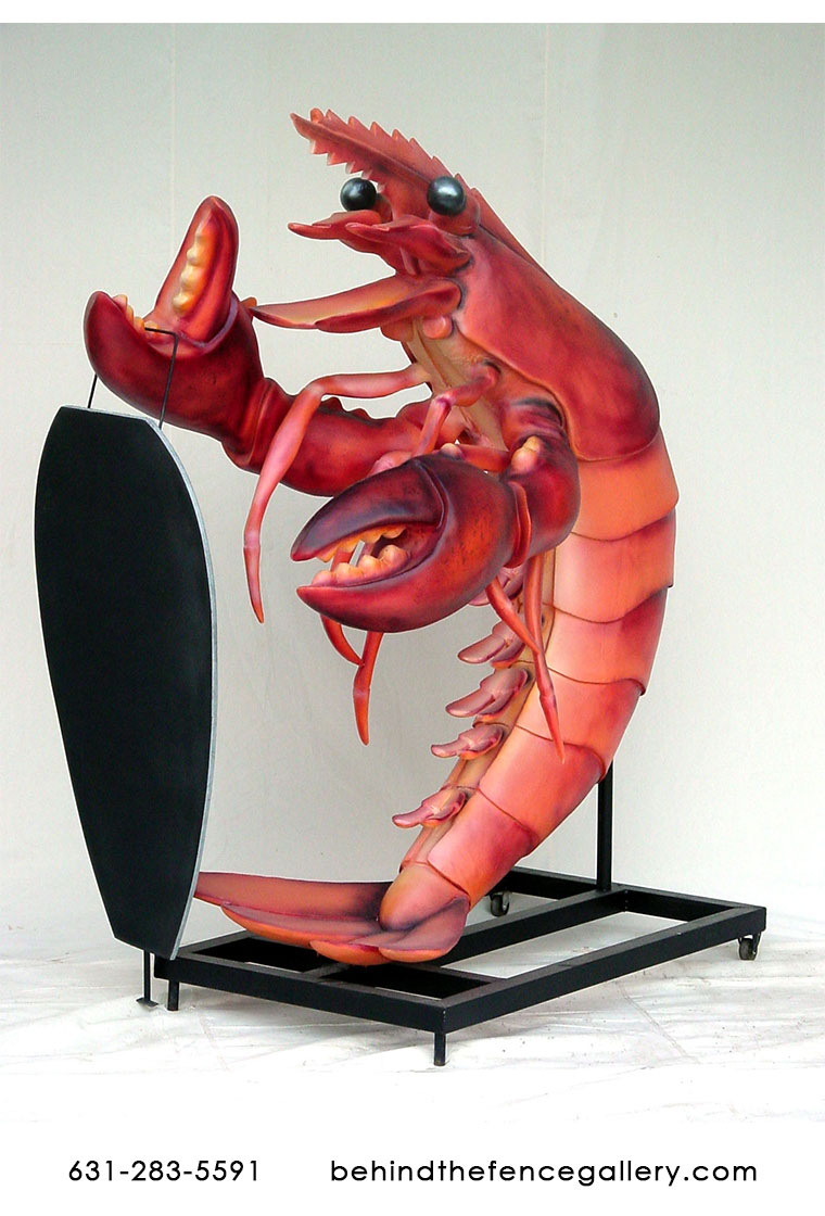 Large Lobster with a Menu / Blackboard