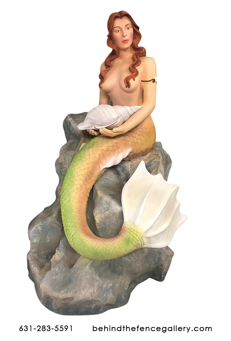 Mermaid on Rock Statue