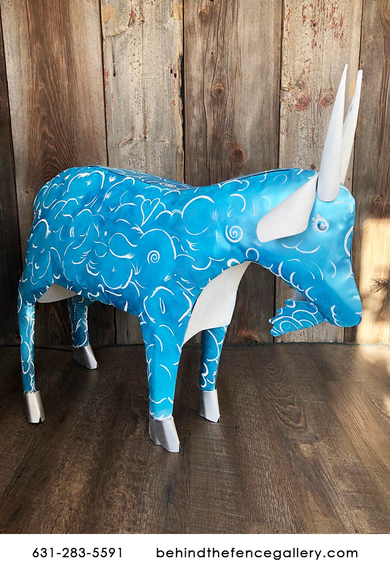 Recycled Metal Goat Statue - Custom 2