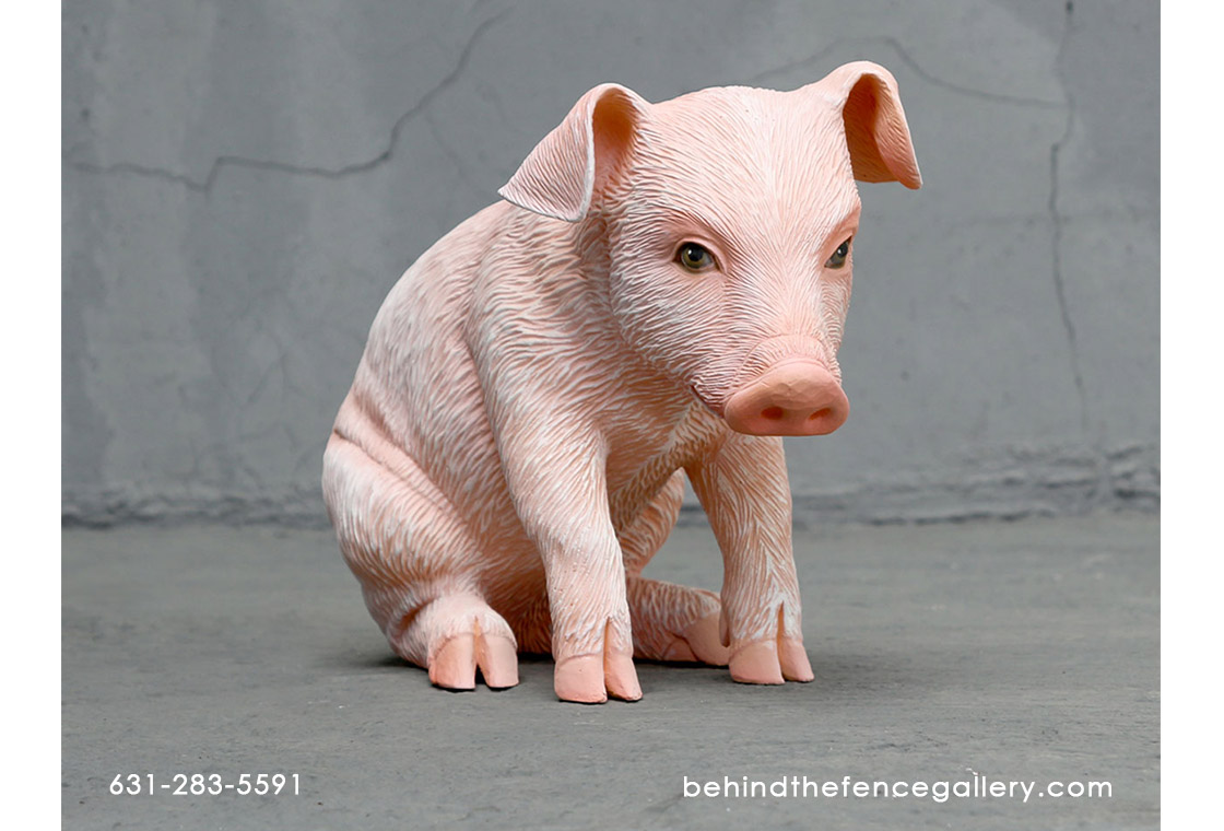 Cute Piglet Sitting Statue