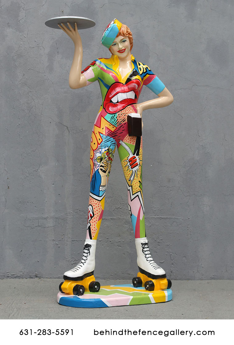 Popart Waitress Statue