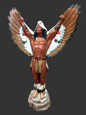 Indian Shaman Statue / Porcelain