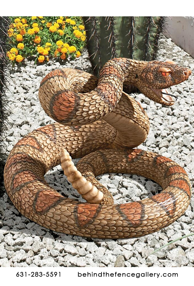 Western Diamond Back Rattlesnake Statue