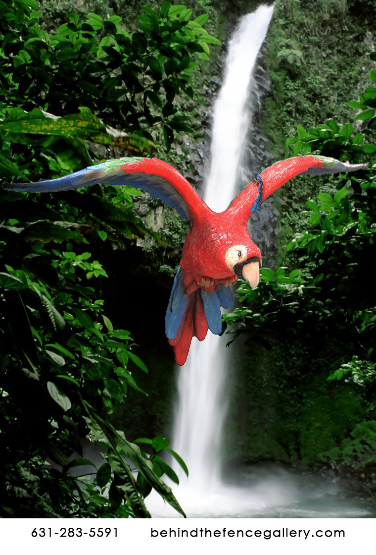 Flying Parrot Statue