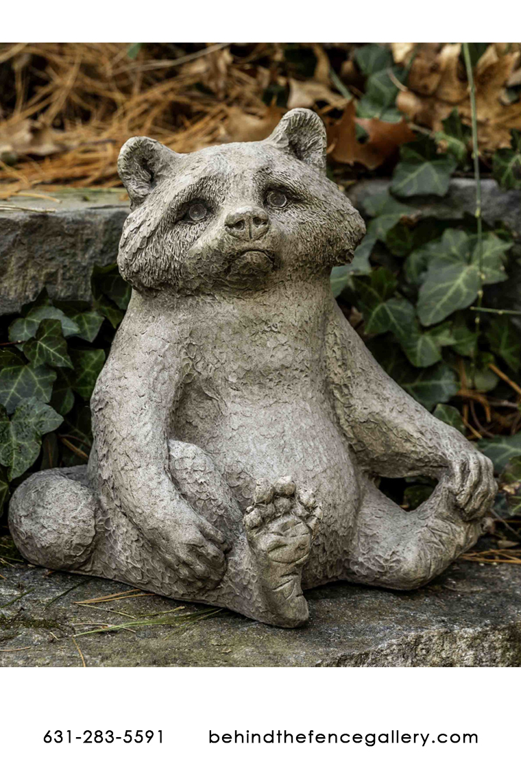 Ricky Raccoon Stone Statue