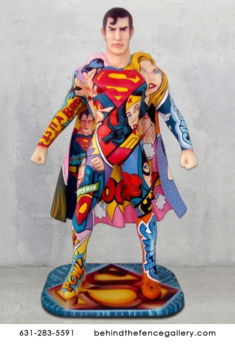 Pop Art Super Comic Book Hero Statue