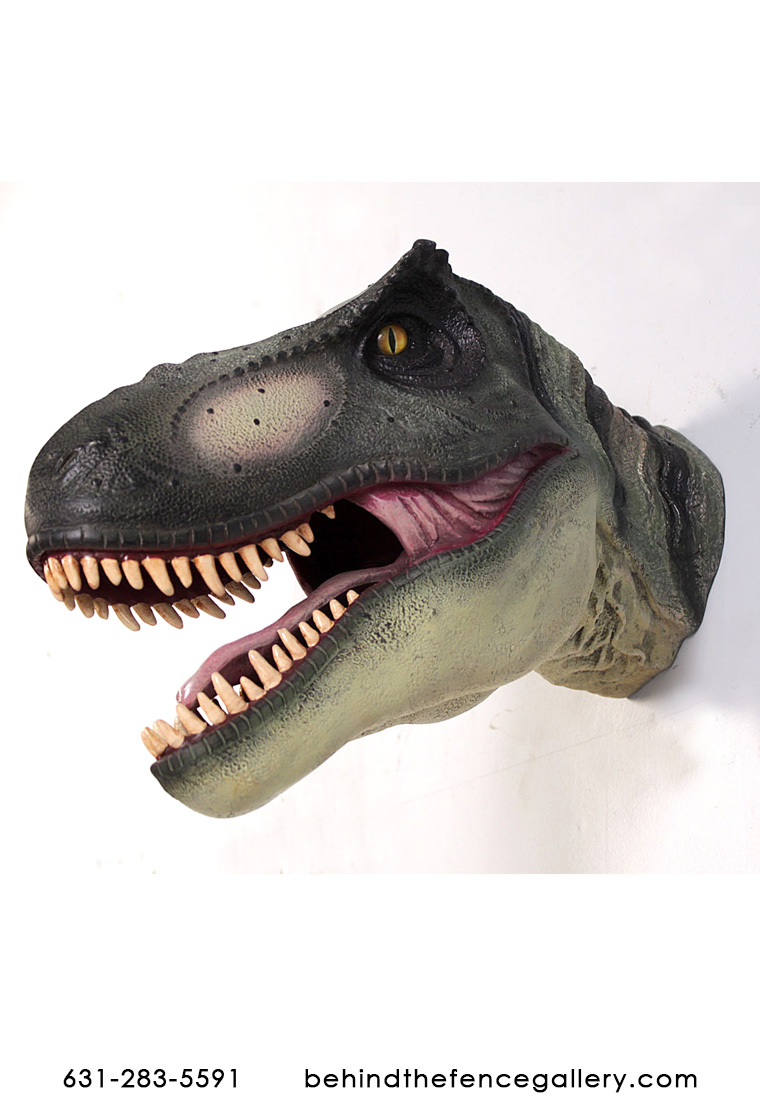 T-Rex Head Wall Trophy Mount Statue