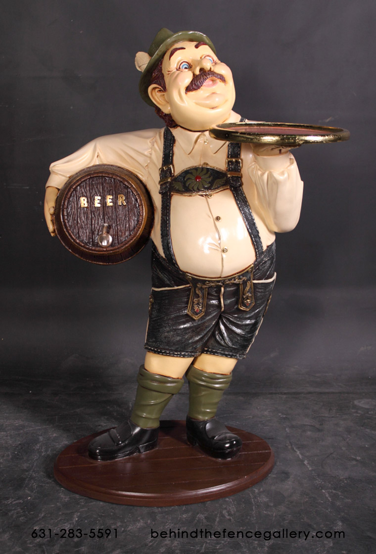 German Beer Waiter Statue