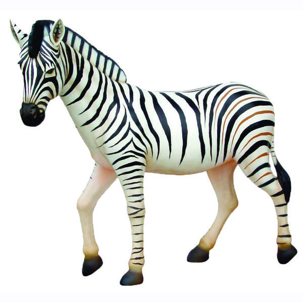 Life Size Walking Zebra Statue Life Size Walking Zebra Statue